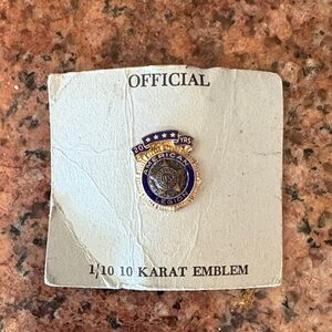 American Legion 10K Gold Emblem Pin - Blue and Gold